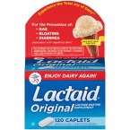 Lactaid Original Strength Lactase Enzyme Caplets, 120 Count