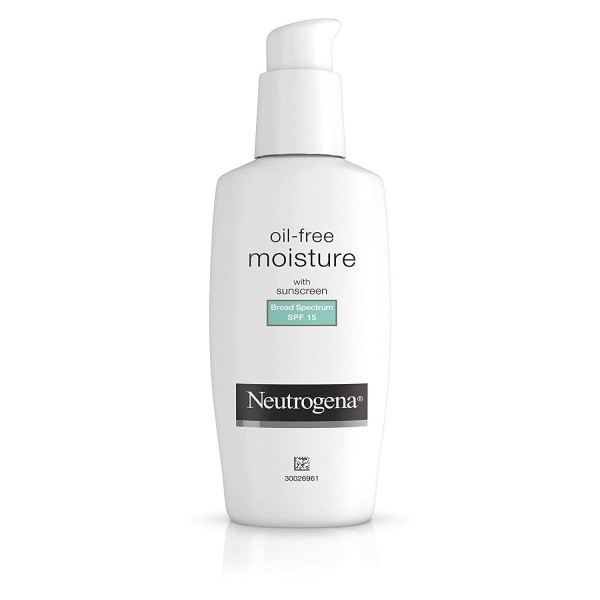 Neutrogena Oil-Free Daily Long Lasting Facial Moisturizer & Neck Cream with SPF 15 Sunscreen & Glycerin, Non-Greasy, Oil-Free & Non-Comedogenic Face Moisturizer