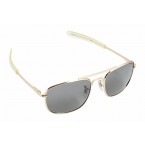 CampCo HUMVEE HMV-52B-GOLD Polarized Bayonette Style Military Sunglasses with Gray Lenses and Gold Frame, 52mm