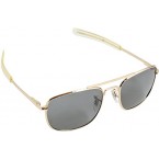 CampCo HUMVEE HMV-52B-GOLD Polarized Bayonette Style Military Sunglasses with Gray Lenses and Gold Frame, 52mm