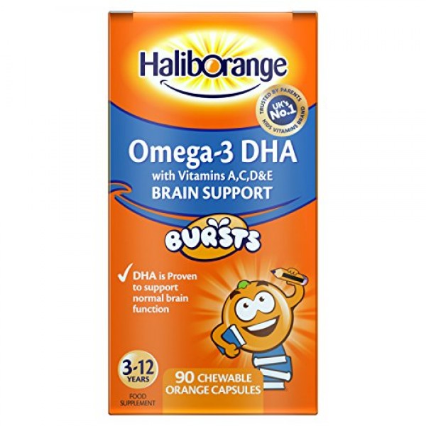 Buy Seven Seas Haliborange Kids Omega-3 with Vitamins Chewable Fruit Burst Capsules sale online in UAE 