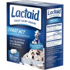 Lactaid Fast Act Lactose Intolerance Relief Caplets with Lactase Enzyme, 32 Travel Packs of 1-ct.