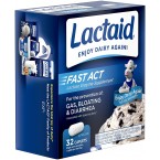 Lactaid Fast Act Lactose Intolerance Relief Caplets with Lactase Enzyme, 32 Travel Packs of 1-ct.