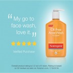 Neutrogena Oil-Free Acne Fighting Facial Cleanser with Salicylic Acid Acne Treatment Medicine, Daily Oil-Free Acne Face Wash for Acne-Prone Skin