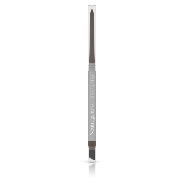 Neutrogena Nourishing Eyeliner Pencil, Built-in Sharpener for Precise Application and Smudger for Soft Smokey Look, Luminous, Nonfading and Nonsmudging Spiced Chocolate