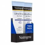 Neutrogena Ultra Sheer Dry-Touch Water Resistant and Non-Greasy Sunscreen Lotion with Broad Spectrum SPF 45, TSA-Compliant travel 