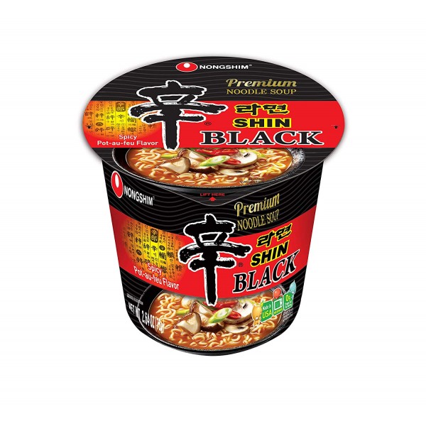 Spicy Shin Black Noodle Soup by NongShim sale in UAE