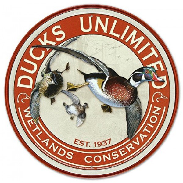 Ducks Unlimited Round Retro Vintage Tin Sign 12 x 12in Sale in UAE