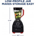 Oster Versa Blender | 1400 Watts | Stainless Steel Blade | Low Profile Jar | Perfect for Smoothies, Soups, Black