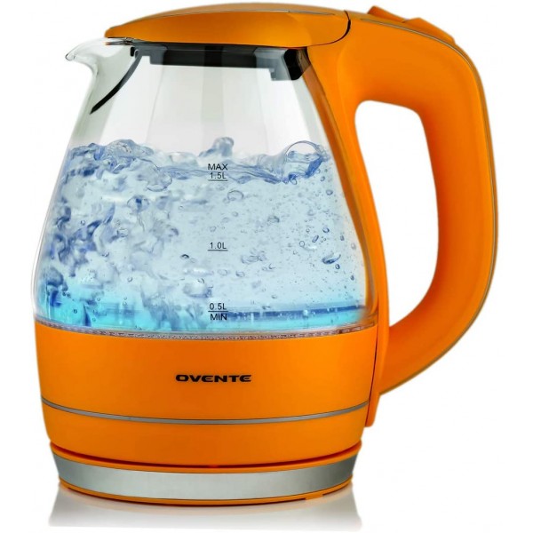 Ovente Portable Electric Glass Kettle 1.5 Liter ..