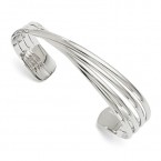 Buy ICE CARATS 925 Sterling Silver Twisted Slip On Bangle Bracelet Online in UAE