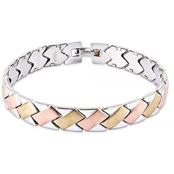 Buy ICE CARATS Stainless Steel Rose Gold Plated 8 Inch Bracelet Online in UAE