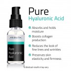 Hyaluronic Acid Serum for Face by YEOUTH - 100% Pure Clinical Strength Anti Aging Formula! Holds 1,000 Times Its Own Weight in Water, Plumps and Hydrates Skin, All Natural Moisturizer