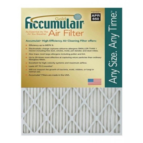 Original Accumulair Gold 19.88x21.5x1, MERV 8 Air Filter/Furnace Filters Sale in UAE