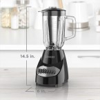 BLACK+DECKER Countertop Blender with 5-Cup Glass Jar, 10-Speed Settings, Black