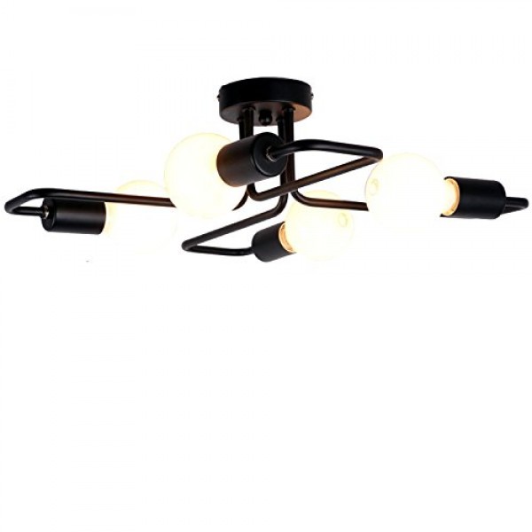 Unitary Brand Black Vintage Barn Metal Semi Flush Mount Ceiling Light Max now in UAE