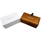 LBFEEL Really Spins Rhodium Plated Blue Globe Earth Cufflinks for Men with a Gift Box