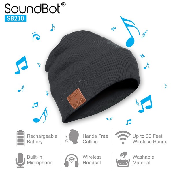 Buy soundbot SB210-GRY/GRY HD Stereo Wireless Smart Beanie Headset Online in UAE