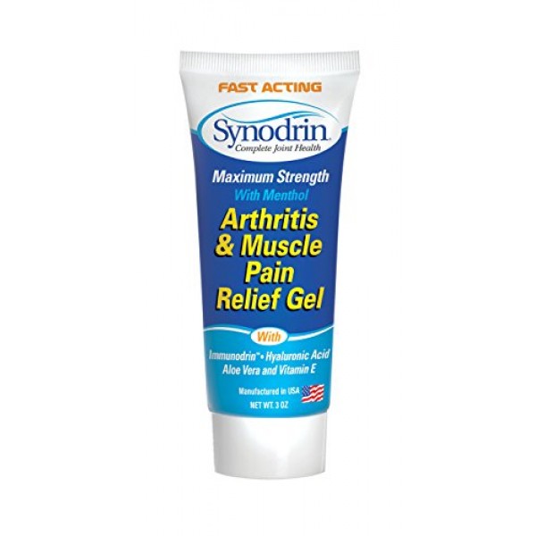 Buy Synodrin Topical Gel Cream, Helps Relieve Arthritis Muscle & Joint Pain for Men & Women imported from USA