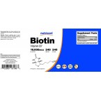 Original Nutricost Biotin (Vitamin B7) Gluten Free Non-GMO Buy online in UAE