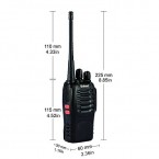 Galwad-888S Walkie Talkie 2pcs in One Box with Rechargeable Battery Headphone Wall Charger Long Range 16 Channels Two Way Radio (2pcs radios)