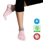 Super Grip Yoga Toe Socks 3 Pack - Active Socks for Pilates & Pure Barre - Non Slip Superior Grips for Women's & Girls