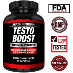 TESTOBOOST Test Booster Supplement - Natural Herbal Pills - Boost Muscle Growth - Arazo Nutrition USA Sale in UAE