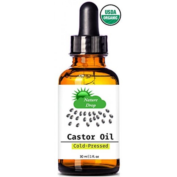 nature drops organic castor oil 100% usda certified pure cold pressed hexane shop online in UAE