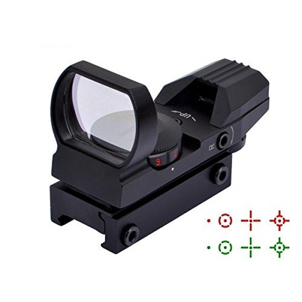 Feyachi Reflex Sight Adjustable Reticle (4 styles) Both Red and Green in one sight