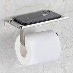 Buy Wall Mount Toilet Paper Holder With Mobile Phone Storage Online in UAE