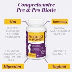 Probiotics for Women - Ultimate Flora Bloom Probiotic Supplement for Women - Healthy Vaginal Odor Probiotic - Formula for pH Balance, UTI, BV & GBS Relief - 30 Day Supply