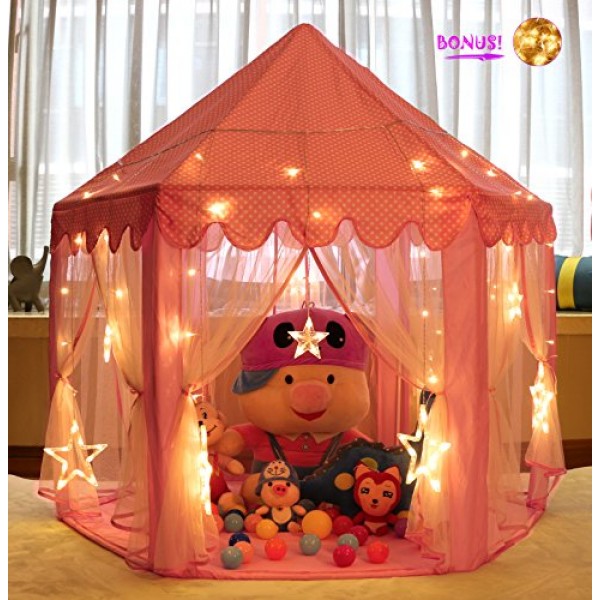 Buy Monobeach Princess Tent Girls Large Playhouse Online in UAE