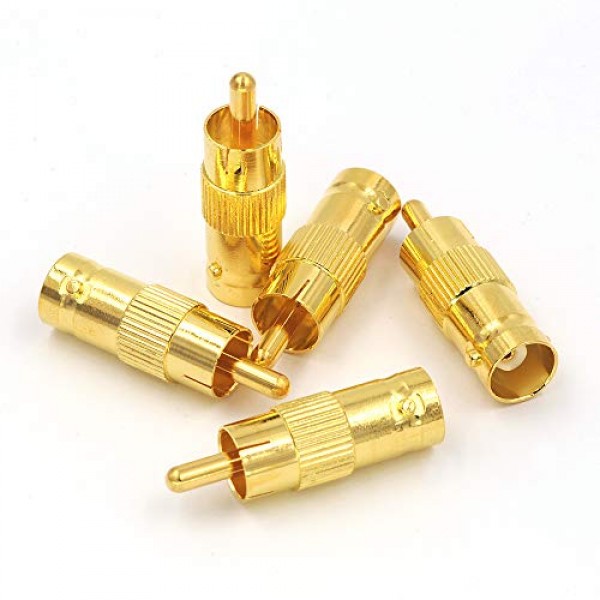 Buy Gold Plated BNC Female to RCA Phono Male Plug Adapter imported from USA