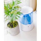 Crane 2 in 1 Personal Steam Inhaler & Warm Mist Humidifier, 0.5 Gallon, Filter Free, Whisper Quite, Germ Free Mist, for Home Bedroom and Office, FSA Elidable, Blue & White