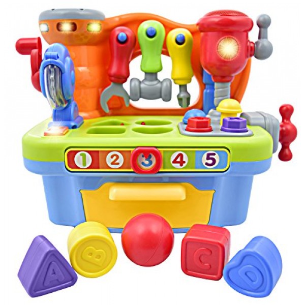 Buy Deluxe Toy Workshop Playset for Kids with Interactive Sounds & Lights Online in UAE