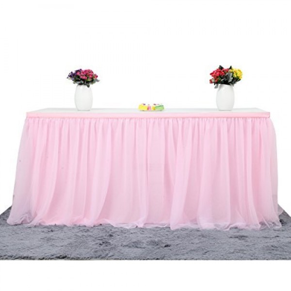 Shop Suppromo Pink Table Skirt Table Cloth for Rectangle or Round Table Imported from USA