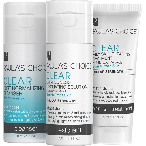 acne treatment skincare kit with face wash, blemish treatment paula's choice-clear regular sale in UAE