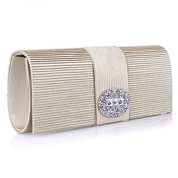 Buy Ladies' Designer Pleated Satin Evening Bags Online in UAE