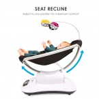 4moms mamaRoo 4 Baby Swing, Bluetooth Baby Rocker with 5 Unique Motions, Smooth, Nylon Fabric, Black Classic