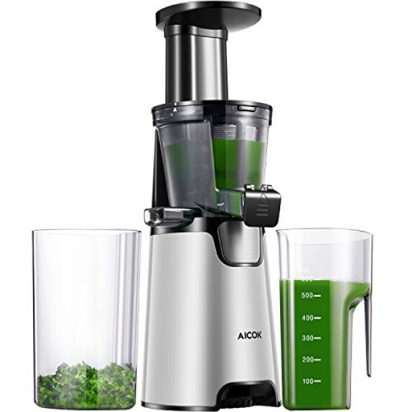 Shop Juicer Auger Masticating for Smooth and High Nutrition Making Juice,Jam Sorbet,Quiet By Aicok Brand imported USA sale in UAE