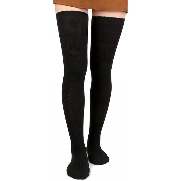 Women Thigh High Socks Extra Long Cotton Knit Warm Thick Tall Long Boot Stockings Leg Warmers