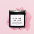 Activated Charcoal Mud Mask + FREE Facial Brush - Facial Mask For Deep Cleansing Exfoliation - Best for Shrinking Pores, Fight Acne, Black Head Remover & Blackhead Mask - 8.8 fl oz - Brooklyn Botany