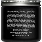 Activated Charcoal Mud Mask + FREE Facial Brush - Facial Mask For Deep Cleansing Exfoliation - Best for Shrinking Pores, Fight Acne, Black Head Remover & Blackhead Mask - 8.8 fl oz - Brooklyn Botany