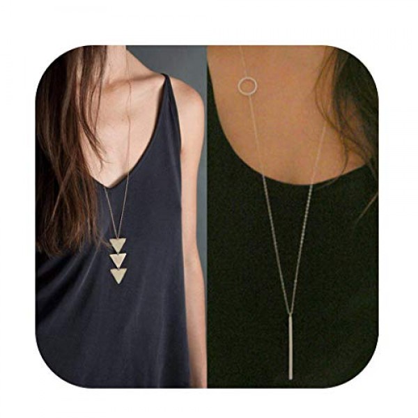 Get online Imported Y Layer simple Bar Pendant &chain in UAE 