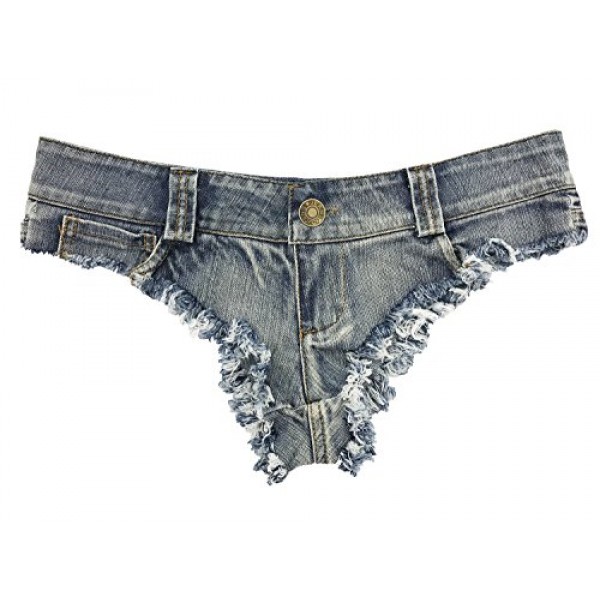 Womens Low Rise Mini Denim Jeans Shorts by VOGRACE sale in UAE