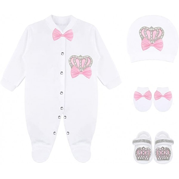 Lilax Baby Girl Newborn Jewels Layette 4 Piece G..