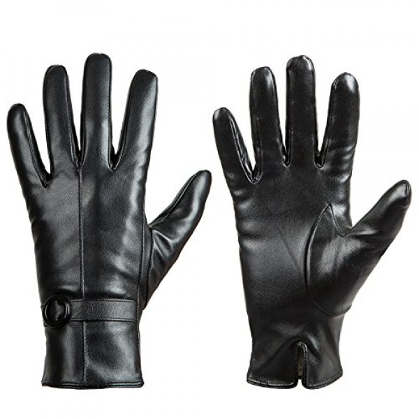 womens winter leather touchscreen texting warm driving lambskin gloves shop online in UAE