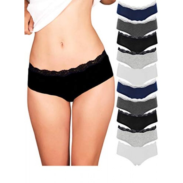 Shop Lace Underwear Hipster Cotton Panties for Women Imorted from USA