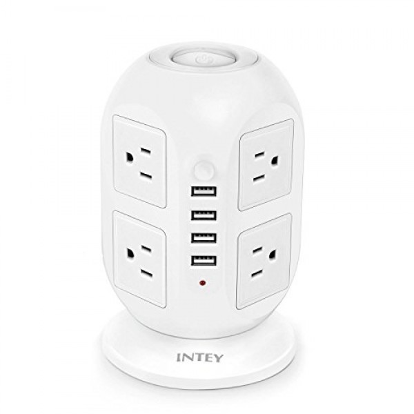 Buy Original INTEY Power Strip Surge Protector 4 USB Ports imported from USA