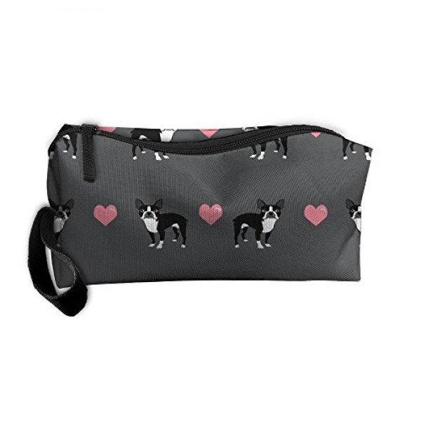 Buy Styleforyou Travel Makeup Grey Boston Terrier Love Hearts Cosmetic Pouch Online in UAE